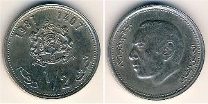 1/2 Dirham Marocco Rame/Nichel 