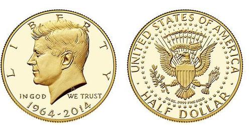1/2 Dollar Vereinigten Staaten von Amerika (1776 - ) Gold John Fitzgerald Kennedy (1917-1963)