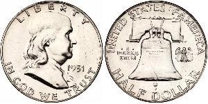 1/2 Dollar USA (1776 - ) Silver Franklin Delano Roosevelt (1882-1945)