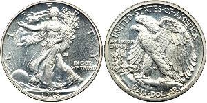 1/2 Dollar 美利堅合眾國 (1776 - ) 銀 