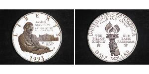 1/2 Dollar 美利堅合眾國 (1776 - ) 銀 詹姆斯·麦迪逊