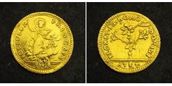 1/2 Doppia Папская область (752-1870) Золото Пий VI ( 1717-1799)