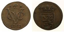 1/2 Duit Provincias Unidas de los Países Bajos (1581 - 1795) Cobre 