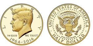 1/2 Dólar Estados Unidos de América (1776 - ) Oro John Fitzgerald Kennedy (1917-1963)