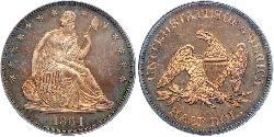 1/2 Dólar Estados Unidos de América (1776 - ) Plata 