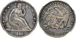 1/2 Dólar Estados Unidos de América (1776 - ) Plata 