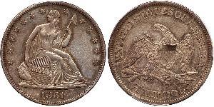 1/2 Dólar Estados Unidos de América (1776 - ) Plata 