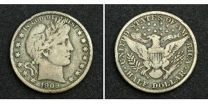 1/2 Dólar Estados Unidos de América (1776 - ) Plata 