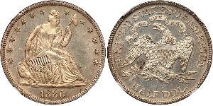 1/2 Dólar Estados Unidos de América (1776 - ) Plata 