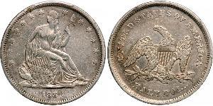 1/2 Dólar Estados Unidos de América (1776 - ) Plata 