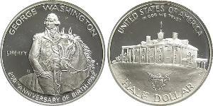 1/2 Dólar Estados Unidos de América (1776 - ) Plata George Washington