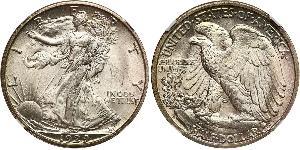 1/2 Dólar Estados Unidos de América (1776 - ) Plata 