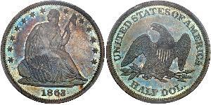 1/2 Dólar Estados Unidos de América (1776 - ) Plata 