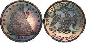 1/2 Dólar Estados Unidos de América (1776 - ) Plata 