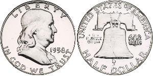 1/2 Dólar Estados Unidos de América (1776 - ) Plata Franklin D. Roosevelt (1882-1945)
