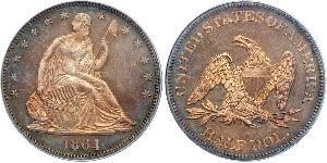1/2 Dólar Estados Unidos de América (1776 - ) Plata 