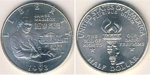 1/2 Dólar Estados Unidos de América (1776 - ) Plata James Madison (1751 - 1836)