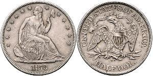 1/2 Dólar Estados Unidos de América (1776 - ) Plata 