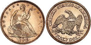 1/2 Dólar Estados Unidos de América (1776 - ) Plata 