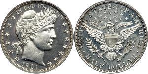 1/2 Dólar Estados Unidos de América (1776 - ) Plata 