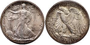 1/2 Dólar Estados Unidos de América (1776 - ) Plata 
