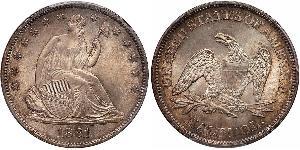 1/2 Dólar Estados Unidos de América (1776 - ) Plata 