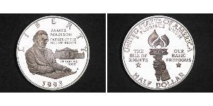 1/2 Dólar Estados Unidos de América (1776 - ) Plata James Madison (1751 - 1836)