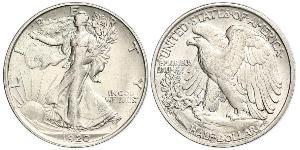 1/2 Dólar Estados Unidos de América (1776 - ) Plata 