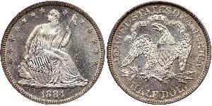 1/2 Dólar Estados Unidos de América (1776 - ) Plata 