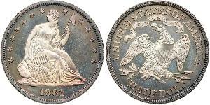 1/2 Dólar Estados Unidos de América (1776 - ) Plata 
