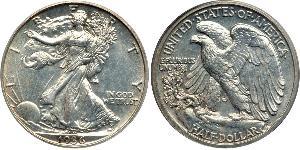 1/2 Dólar Estados Unidos de América (1776 - ) Plata 