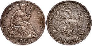 1/2 Dólar Estados Unidos de América (1776 - ) Plata 