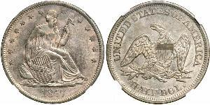 1/2 Dólar Estados Unidos de América (1776 - ) Plata 