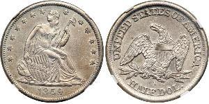 1/2 Dólar Estados Unidos de América (1776 - ) Plata 