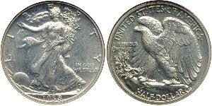 1/2 Dólar Estados Unidos de América (1776 - ) Plata 