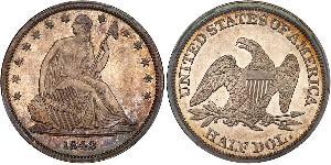 1/2 Dólar Estados Unidos de América (1776 - ) Plata 