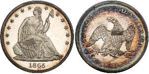 1/2 Dólar Estados Unidos de América (1776 - ) Plata 
