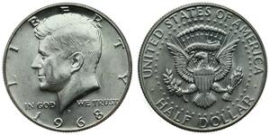 1/2 Dólar Estados Unidos de América (1776 - ) Plata John Fitzgerald Kennedy (1917-1963)