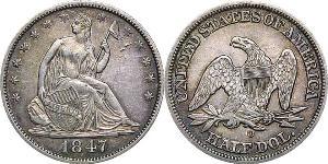 1/2 Dólar Estados Unidos de América (1776 - ) Plata 