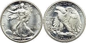1/2 Dólar Estados Unidos de América (1776 - ) Plata 