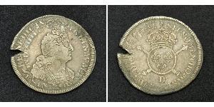 1/2 Ecu Kingdom of France (843-1791) Argent Louis XIV de France (1638-1715)