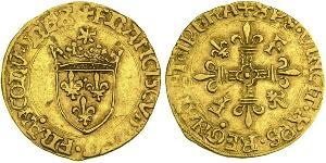 1/2 Ecu Francia medioevale (843-1791) Oro Francesco I di Francia (1494 - 1547)