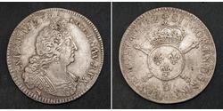 1/2 Ecu Reino de Francia (843-1791) Plata Luis XIV de Francia (1638-1715)