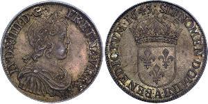 1/2 Ecu Reino de Francia (843-1791) Plata Luis XIV de Francia (1638-1715)