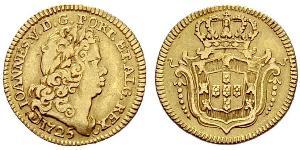 1/2 Escudo Kingdom of Portugal (1139-1910) Gold Johann V. von Portugal (1689-1750)
