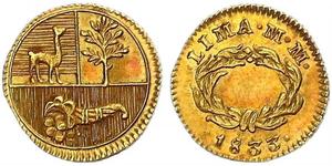 1/2 Escudo Peru Gold 