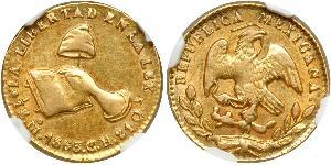 1/2 Escudo Second Federal Republic of Mexico (1846 - 1863) Gold 