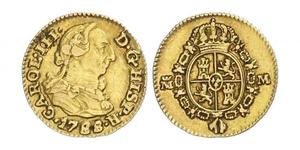 1/2 Escudo Spanisches Kolonialreich (1700 - 1808) Gold Karl III. von Spanien (1716 -1788)