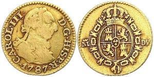 1/2 Escudo Spanish Empire (1700 - 1808) Gold Charles III of Spain (1716 -1788)