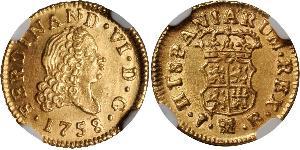 1/2 Escudo Spanish Empire (1700 - 1808) Gold Ferdinand VII of Spain (1784-1833)